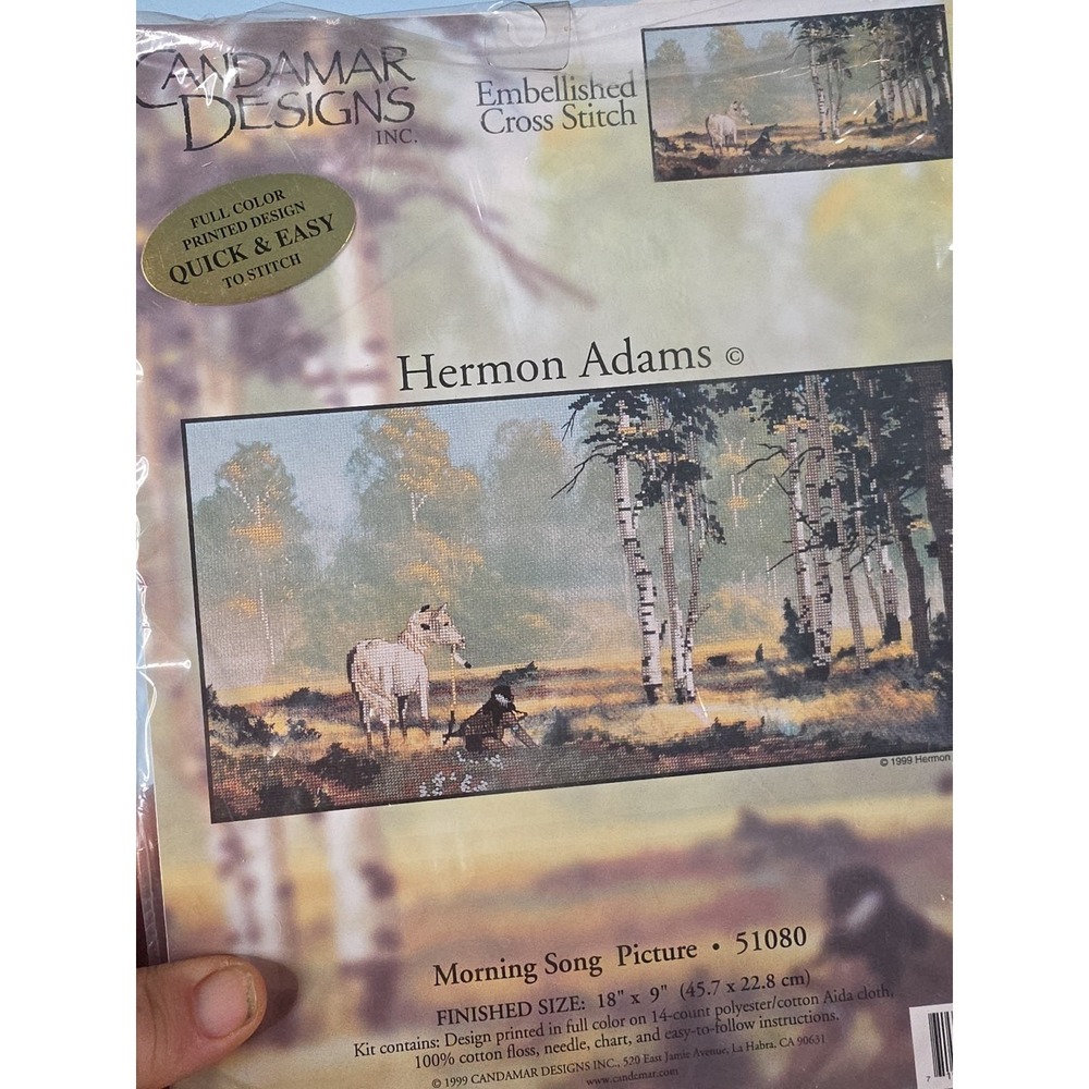 Morning Song Horse Picture Embellished Cross Stitch Kit Candamar Designs (51080)